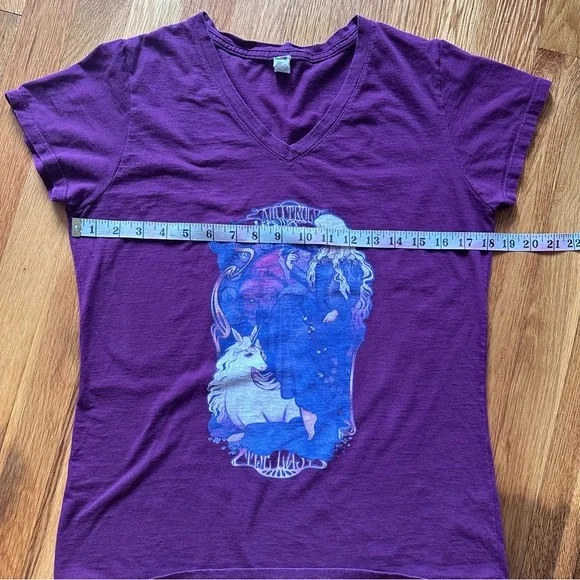 Fruit of the Loom Softspun Women's Graphic Tee Size Large Purple Unicorn Fantasy - Picture 5 of 7